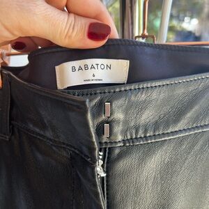 Babaton Black Leather Pants - Like new